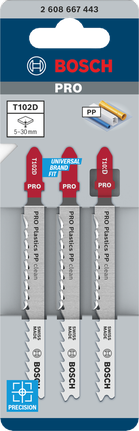 Mata gergaji Bosch PRO Plastics PP clean T102D 100 mm isi 3 buah.