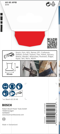 Bilah multialat Bosch PRO AII 65 APIB 65×40 mm.
