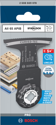 Bilah multialat Bosch PRO AII 65 APIB 65×40 mm.
