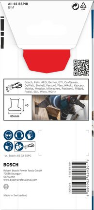 Bilah multialat Bosch PRO AII 65 BSPIB 65×40 mm.