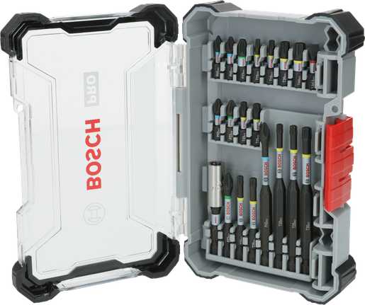 Set Mata Obeng Impact Bosch PRO, isi 20 pcs dalam kotak.