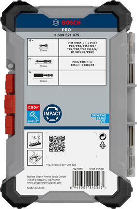 Set mata obeng Bosch PRO Impact, 24 pcs.