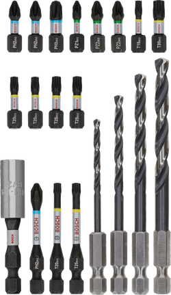 Bosch PRO Impact Metal Set 20 pcs untuk pengeboran dan penggerakan.