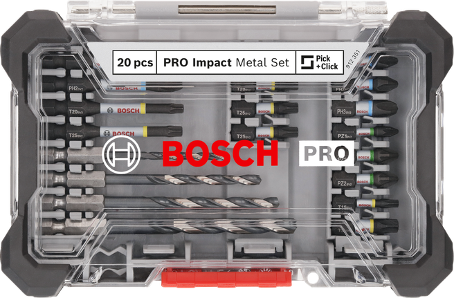 Set Logam Dampak Bosch PRO 20 pcs.