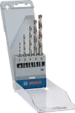 Set Mata Bor Ulir Heksagonal Bosch PRO Metal HSS-G, 5 ukuran.