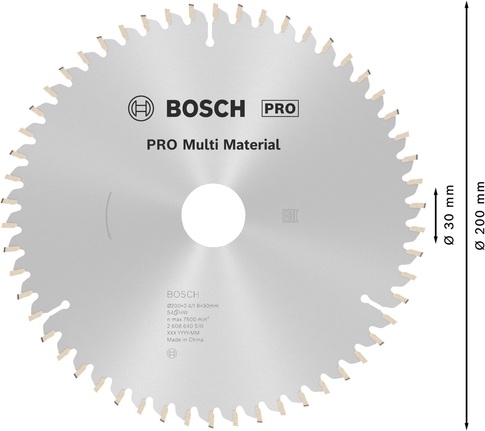 Mata Gergaji Sirkular PRO Multi Material, 200 x 2,4 x 30 mm Mata Gergaji Sirkular PRO Multi Material, 200 x 2,4 x 30 mm