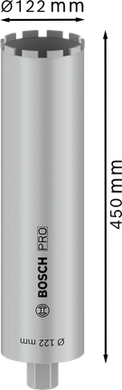 Bosch PRO Core Cutter basah 122x450 mm 1 1/4 inci UNC.