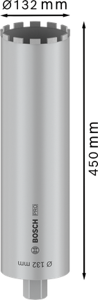 Bosch PRO Core Cutter basah 132 x 450 mm, 11 segmen.