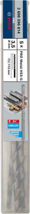 Mata Bor Puntir PRO Metal HSS-G Panjang, 3,5 x 73 x 112 mm, 5 buah Mata Bor Puntir PRO Metal HSS-G Panjang, 3,5 x 73 x 112 mm, 5 buah