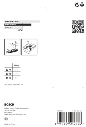 Mata Bor Dampak Bosch PRO R 8 buah 55 mm.