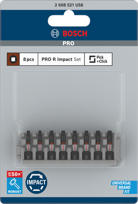 R PRO Impact Mata bor dampak Bosch PRO R 8 pcs 55 mm