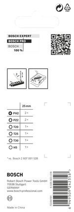 Set mata obeng Bosch PRO Impact 25 mm, 8 pcs.