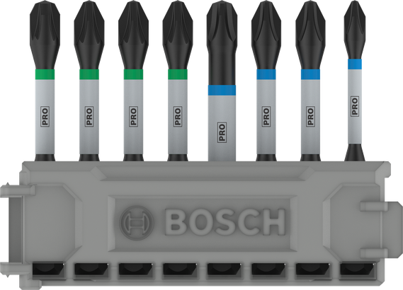 Object #200469803: 2608522328_bo_pro_u_b_1 Set Mata Obeng Impact Bosch PRO, 8 pcs dalam dudukan.