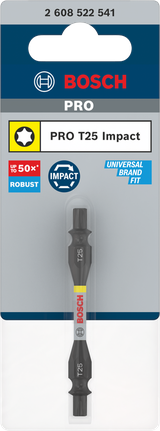 Mata bor benturan Bosch PRO T25 ujung ganda 65 mm.