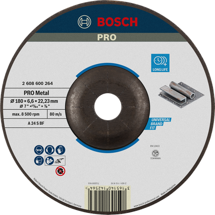 Bosch PRO Metal Grinding Disc A 24 S BF untuk logam.