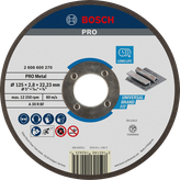 Cakram Pemotong Logam Bosch PRO 125 mm untuk masa pakai yang lama.