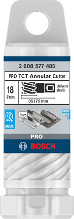 Pemotong annular TCT Bosch PRO Metal 18×35×75 mm.