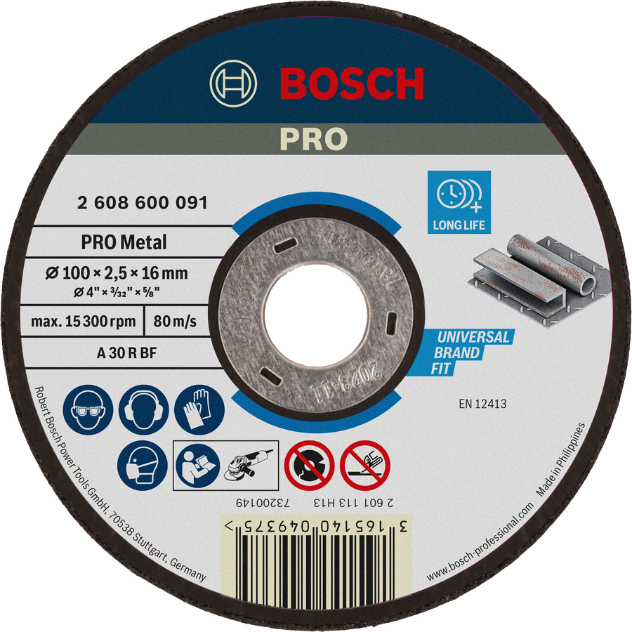 Bosch PRO Cakram Pemotong Logam 100 x 2,5 x 16 mm.