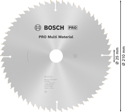 Mata Gergaji Sirkular PRO Multi Material, 210 x 2 x 25 mm Mata Gergaji Sirkular PRO Multi Material, 210 x 2 x 25 mm