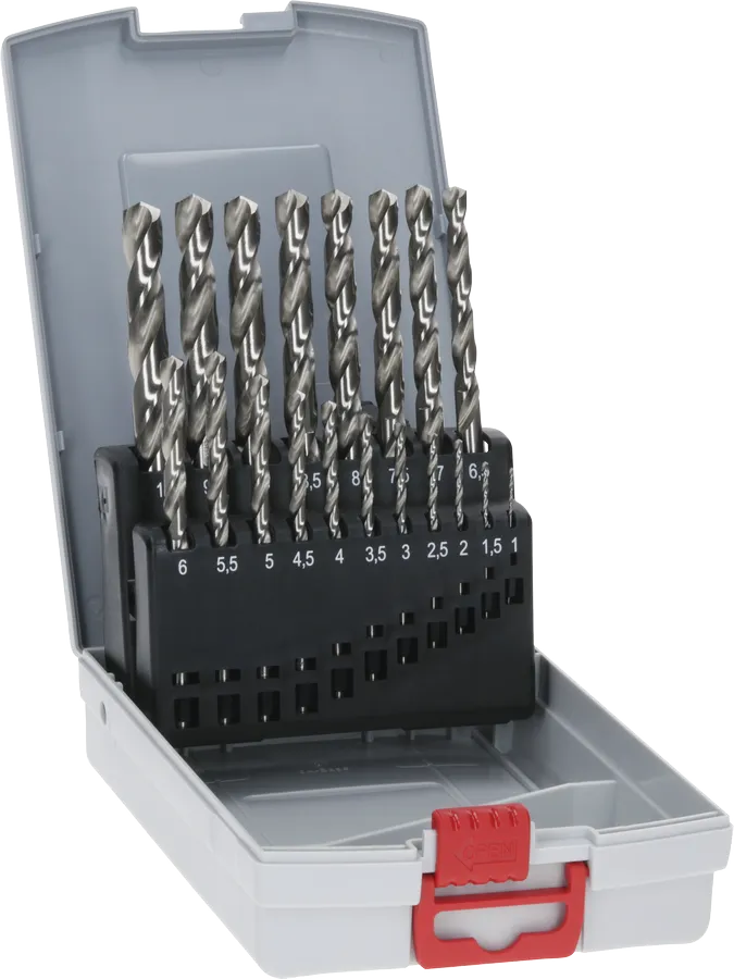 Set Mata Bor Putar Bosch PRO Metal HSS-G, 19 buah.