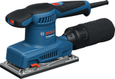 Bosch GSS 20-18 A sander orbital dengan kotak debu.