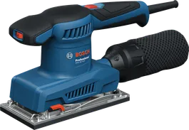 Bosch GSS 20-18 A sander orbital dengan kotak debu.