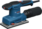 Bosch GSS 20-18 A sander orbital dengan kotak debu.