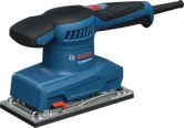 Mesin pengamplas orbital Bosch GSS 20-18 untuk pengamplasan halus.