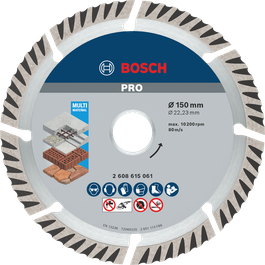 Cakram Berlian Bosch PRO Multi Material 150 mm untuk pemotongan.