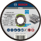 Cakram pemotong Bosch PRO untuk baja tahan karat dan logam 105 mm.