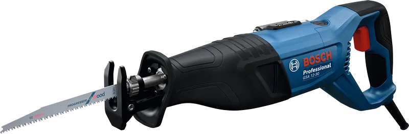 Gergaji bolak-balik Bosch GSA 12-30 dengan gagang ergonomis.