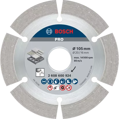 PRO Concrete Cakram Berlian Beton Bosch PRO 105 mm untuk pemotongan.