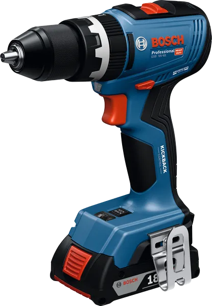 Bor benturan nirkabel Bosch GSB 18V-65 dengan Kontrol Kickback.