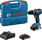 Kit bor nirkabel Bosch GSB 18V-65 dengan baterai 18V.