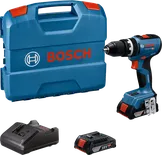 Kit bor nirkabel Bosch GSB 18V-65 dengan baterai 18V.
