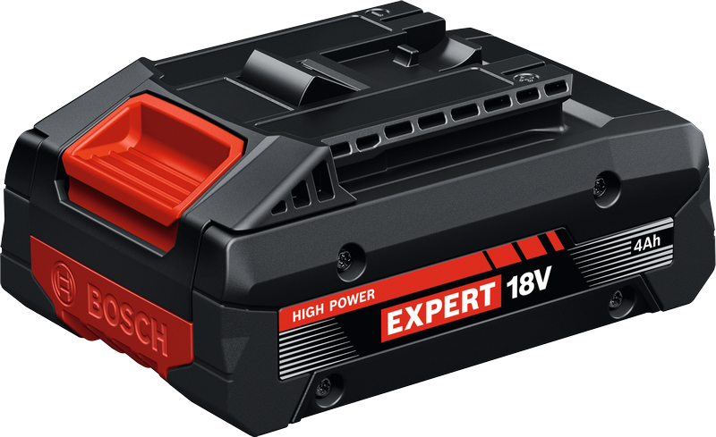 Baterai Bosch EXBA18V-40, kapasitas 18V 4Ah.