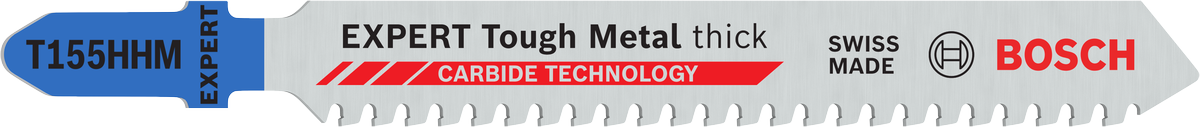 Mata gergaji ukir Bosch EXPERT Tough Metal T155HHM untuk logam tebal.