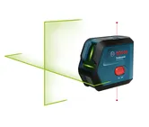 Alat leveling laser combi Bosch GCL 15-12 XG, garis hijau.