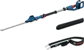 Pemangkas pagar teleskopik Bosch GHE 18V-50 dengan tali.