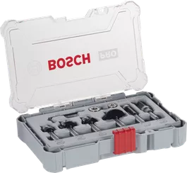 Set Mata Bor Router Bosch PRO Pemangkas dan Pembatas 8 mm isi 6 pcs.