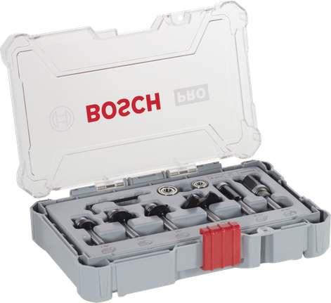 Set Pemangkas dan Pembatas Mata Router Bosch PRO, isi 6 pcs.