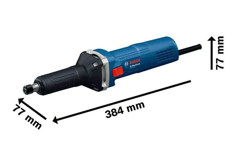 Penggiling lurus Bosch GGS 5 LS dengan panjang 384 mm.