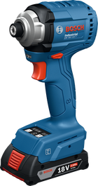 Bor benturan nirkabel Bosch IDR 18V-125 T, baterai lithium 18V.