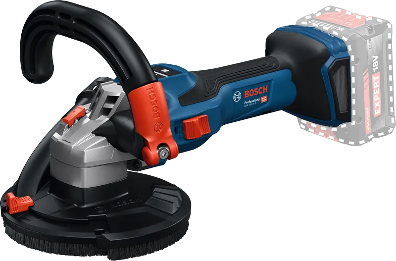 Penggiling dinding nirkabel Bosch dengan pegangan ergonomis.