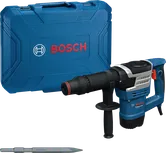 Palu penghancur Bosch GSH 5 HX SDS max beserta wadah pembawanya.