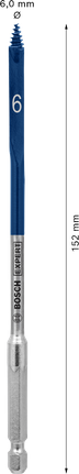 Mata Bor Sekop Bosch EXPERT Self Cut Speed ​​6 x 152 mm.
