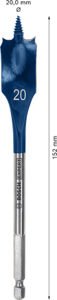 Mata Bor Sekop Bosch EXPERT Self Cut Speed ​​20 x 152 mm.