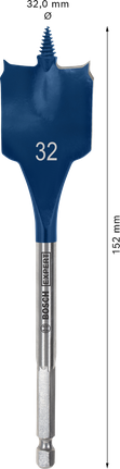 Mata Bor Sekop Bosch EXPERT Self Cut Speed ​​32 x 152 mm.