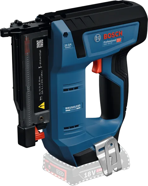 Paku kayu nirkabel Bosch GNH 18V-35 dengan motor tanpa sikat.