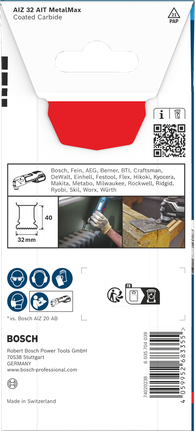 Pisau potong kecil Bosch EXPERT AIZ 32 AIT MetalMax 32×40 mm.